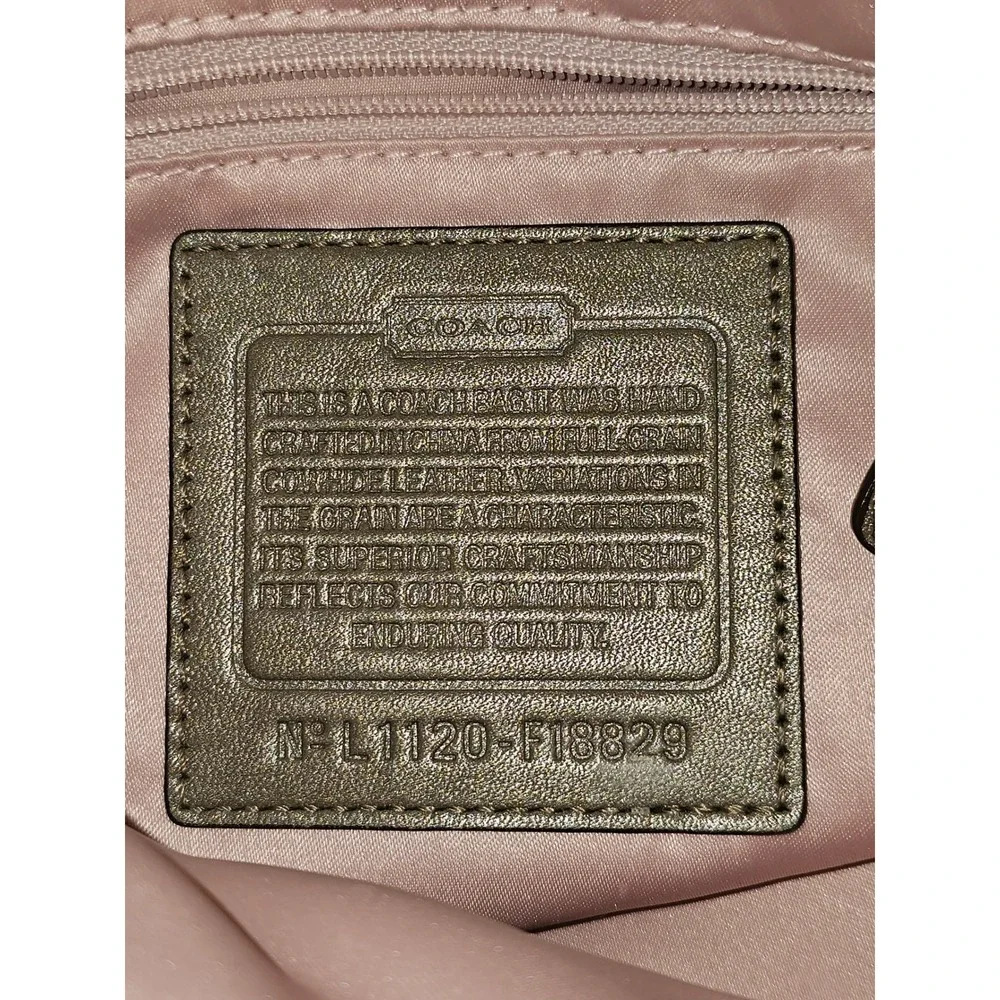 Coach Ergo Lexi Shimmer Hobo Champagne Gold Metallic Satchel Purse